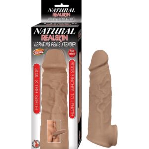 Funda Natural Real Skin Penisextender  3 Pulg  Cafe