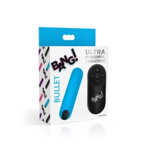 BG Vibrating Bullet w/ Remote Control- Azul
